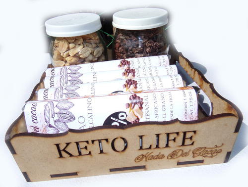 Imagen 2 de 8 de Pack Chocolate + Nibs Caju Keto Vegano Ceto +bandeja Regalo