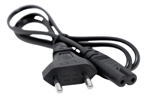 Kit 2 Cabo De Força Energia Compatível Para Boombox 1,8 Mts Cor Preto