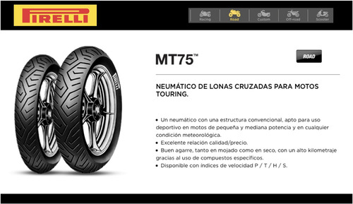 Cubierta Moto 130/70-18 Pirelli Mt75 Montagna 200