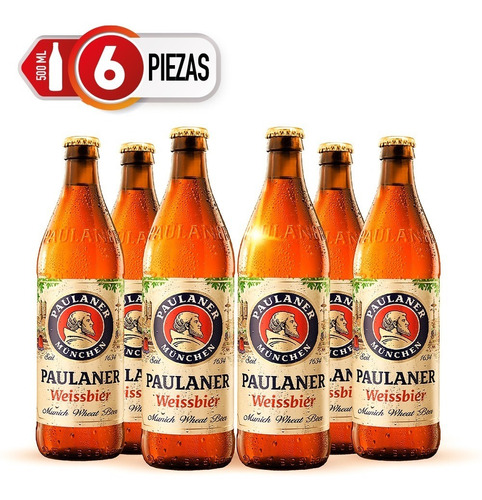 Six Pack Cerveza Paulaner Hefe-weissbier 500 Ml C/u