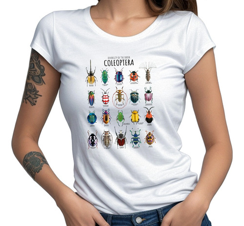 Camiseta Estampada Coleópteros Coleoptera Biología Exclusiva