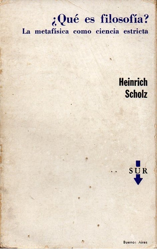 Qué Es La Filosofía Heinrich Scholz