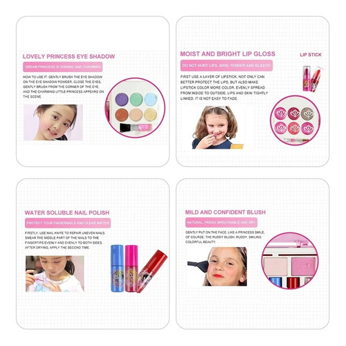 Imagen 5 de 6 de Maqui Set Kids Maqui Kit De Maquillaje Lavable A La Moda