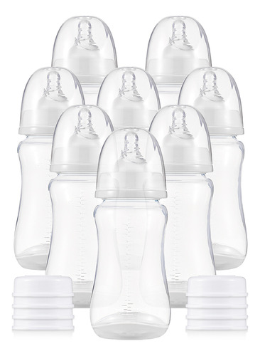 Botella De Leche Para Bebés, 8 Botellas Con Tapa, Almacenami