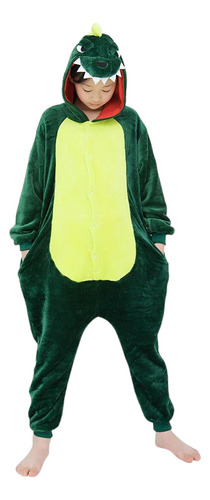 Pijama Dinosaurio Enterito Infantil Suave Abrigado Kigurumi