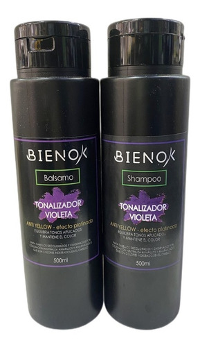 Shampoo Matizador Violeta + Balsamo Matizador Violeta Bienok