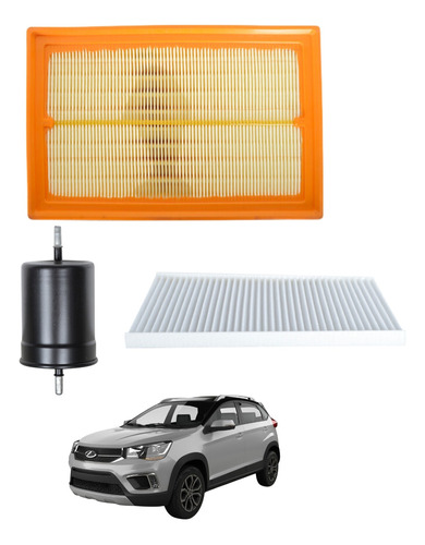 Kit Filtros Para Chery Tiggo 2 2017-2022 Aire/polen/bencina