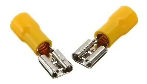 Terminal Hembra Amarillo Aislado 10-12awg 24amp X12 Piezas