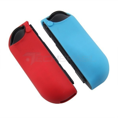 Capa Protetora Silicone Joy-con Compatível Nintendo Switch Cor Azul/vermelho