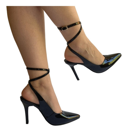 Imagen 6 de 8 de Zapatilla Mujer Felipe Rentería Tacón 10 Pulsera Al Tobillo