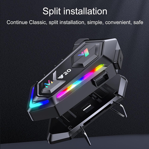 Auriculares Bluetooth Rgb Para Casco Motocicleta Y20