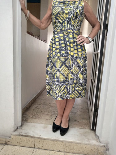 Vestido Vintage. Años 60.estilo Jackie. T.s.diseño Selvático (Usado)