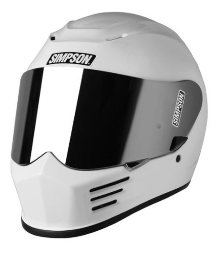 Casco Simpson Speed Moto Motociclismo Blanco