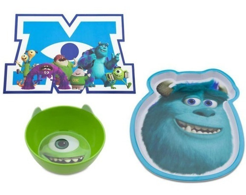 Monsters Inc Set Individual Plato Bowl Disney Store