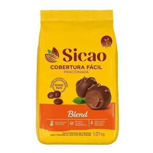Cobertura Gotas Blend Sicao Barry Callebaut Chocolate Blend Com Sem Agregado Sem GlĂșten Pacote 1 Kg