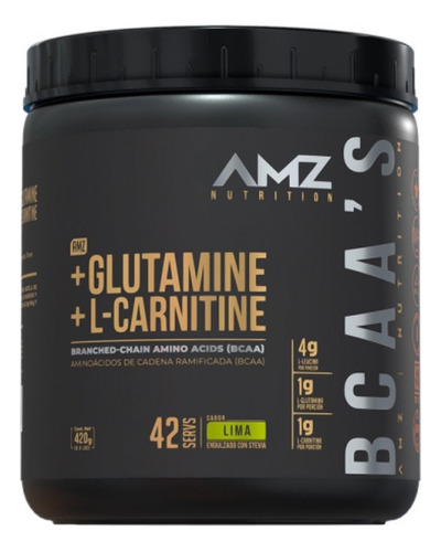 Bcaa´s Glutamina L-carnitina Aminoácidos De Cadena Ramificad Sabor Lima