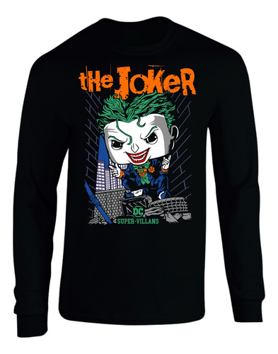 Camiseta Manga Larga The Joker Dc Pop Camibuso Sueter
