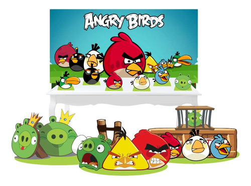 Combo Ouro  Angry Birds Totem Display Festa Aniversário