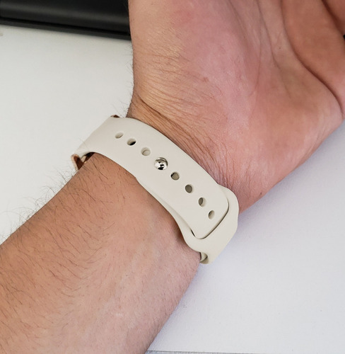 Correa Deportiva Lisa De Lujo Para Amazfit Gts 3 Beige Sm
