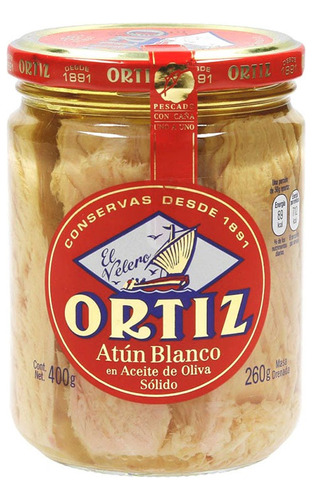 Atún Blanco En Aceite De Oliva Ortiz 400 G