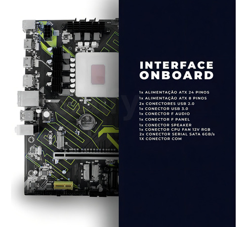 Placa Mãe C/ Processador Integrado Ddr4 100/1000 I5 11400h