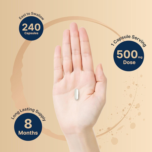 Cápsulas De Glicinato De Magnesio Naturebell 500 Mg | 240 Un