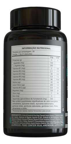Testo Grow Com Feno Grego - 60 Capsulas
