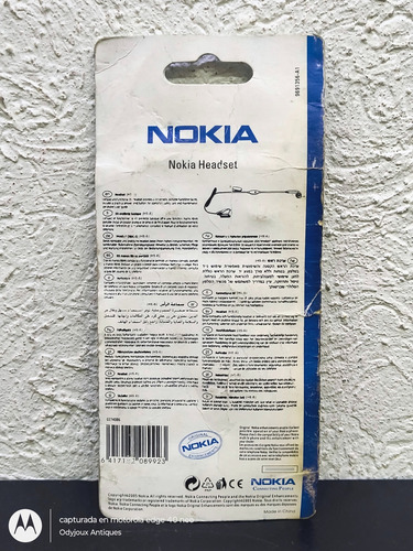 Nokia Headset Manos Libres Hs-5 En Blister Retro 2005 Orig Blanco (Usado)