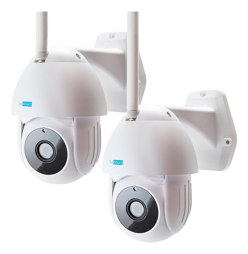 Kit 2 Cámaras Pt Wifi 2mp Con Audio Exterior E70 Duosmart