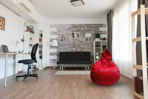 Sillón Puff Pera Premium Confortable Rojo