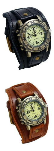 2x Pulsera De Cuero Vintage Relojes Banda Correa De Repuesto
