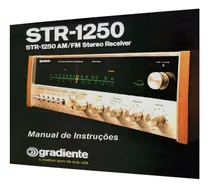 Comprar Manual Do Receiver Gradiente Str-1250 (cópia Colorida)