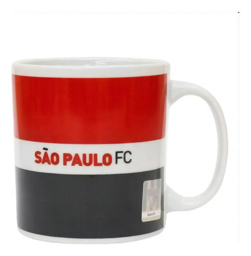 Caneca De Porcelana Time São Paulo Spfc Licenciado 320 Ml Cor Vermelho