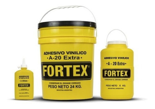 Adhesivo Cola Vinilica Fortex A-20 24 Kg Carpinteria Madera 