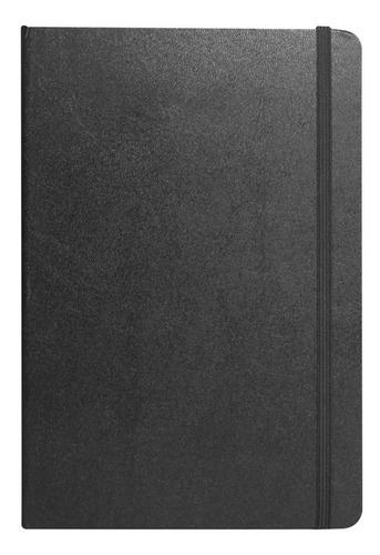 Caderno Bee Unique Capa Dura S/ Pauta A5 Preto Liso Sl190045