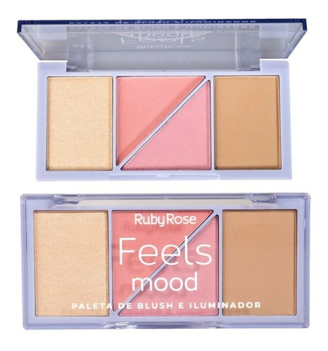 Paleta Ruby Rose Feels Mood Blush E Iluminador Hb-75291/1