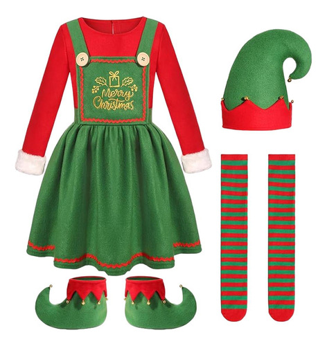 Conjunto De Ropa De Vestir Para Disfraz De Navidad Para