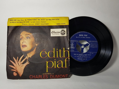 Antiguo Disco Vinilo Edith Piaf Odeon Mag 57584