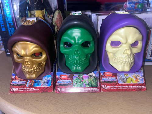Megaconstrux Motu He-man Skeletor Skulls Heads Trap Jaw Set