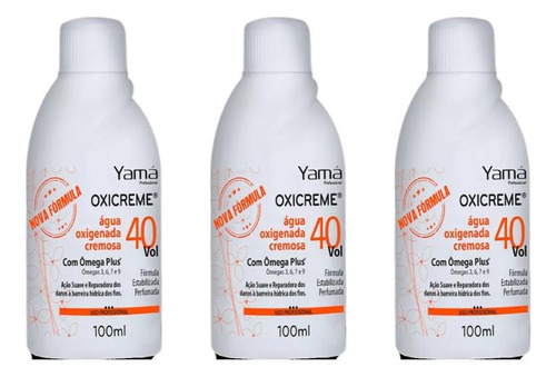 Agua Oxigenada Yama 100ml 40 Volumes - Kit Com 3un