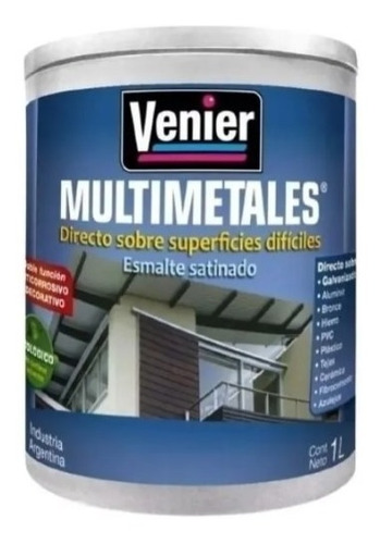 Multimetales Venier Esmalte Satinado 4 Litros.