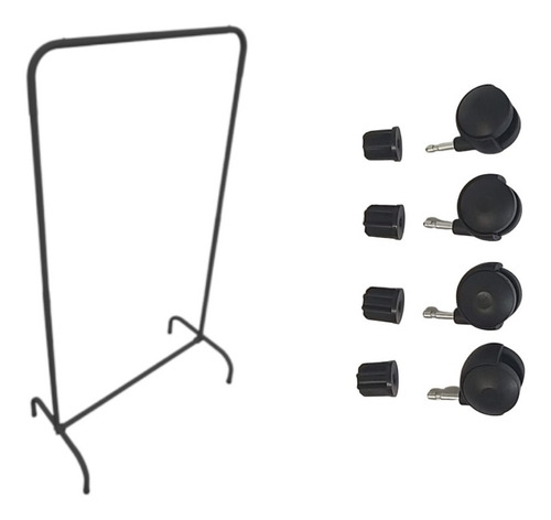 Arara Cabideiro De Chão Para Roupas 80cm Com Rodas