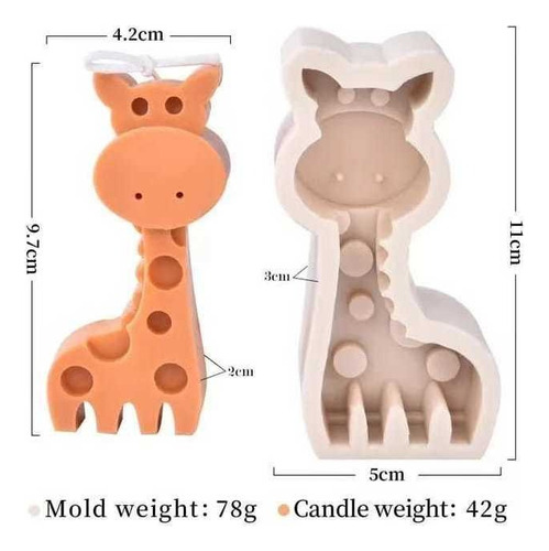 Mox Molde De Silicón Jirafa, Animal, Vela, Jabón, Chocolate