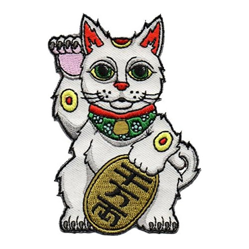 Parche Bordado De Suerte Del Gato De   Manekineko