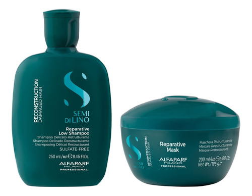 Alfaparf Semi Di Lino Reestructurante Shampoo X250 + Mascara
