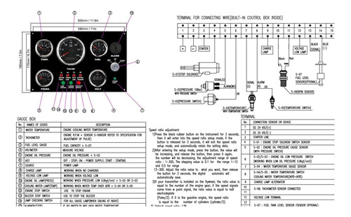 Boat Instrument Panel Engine Board High Accuracy Water