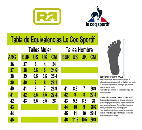 Le coq sportif tallas mujer hotsell