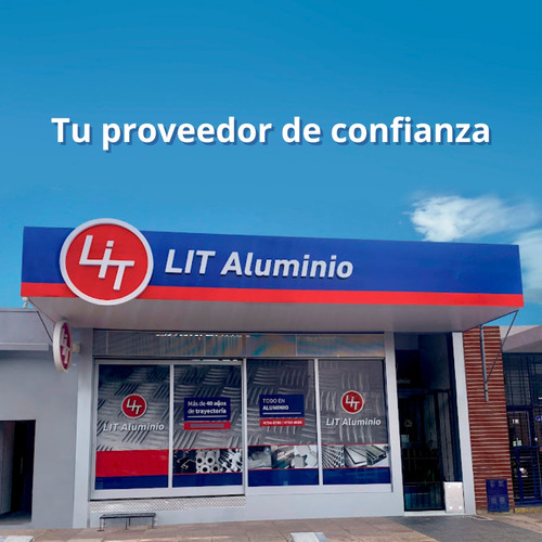 Perfil T Aluminio 19,05 X 2 Mm De Espesor Tira 6 Mts