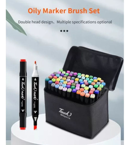 Conjunto de canetas Adkar de ponta dupla, caneta para colorir, 80 peças de lápis, edredom permanente, marcadores coloridos de ponta dupla, marcadores de álcool Adkarshop