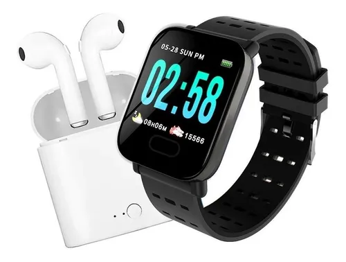 Relogio Inteligente Feminino Whatsapp A6 Smartblacelet +fone